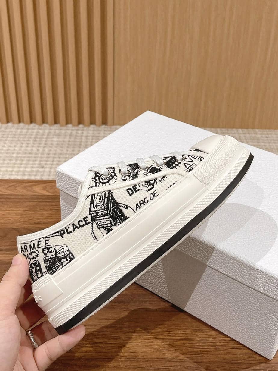 Dior Embroidered White Sneakers-6